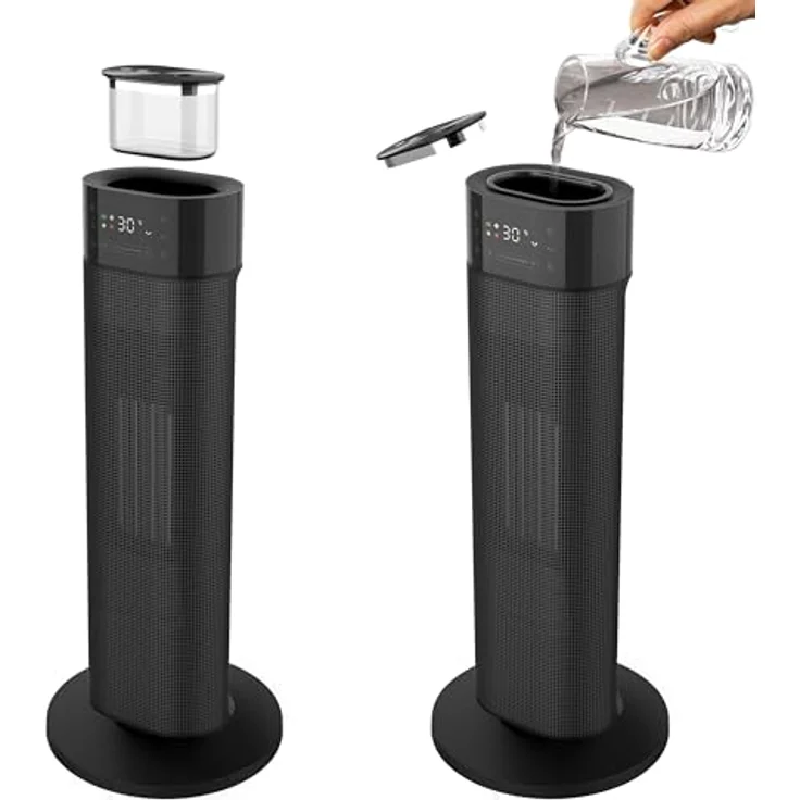 Fakir HT 1000 2in1 Turmheizlüfter, Heizlüfter mit Schwarz Finish – Bild 5