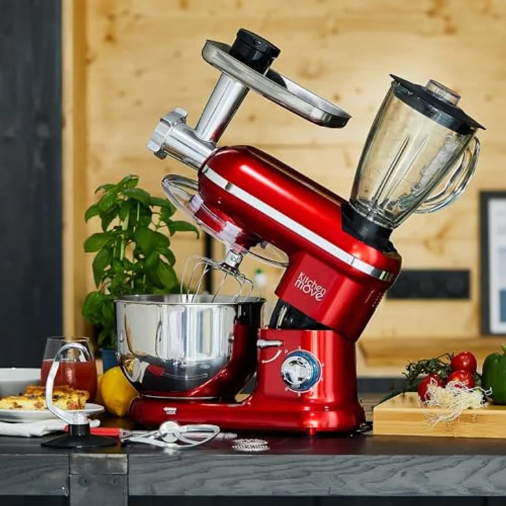 Dallas Pro Multifunktions-Küchenmaschine, Zerkleinerer, 1500 W, Schüssel, 5,5 l, Rot – Bild 4