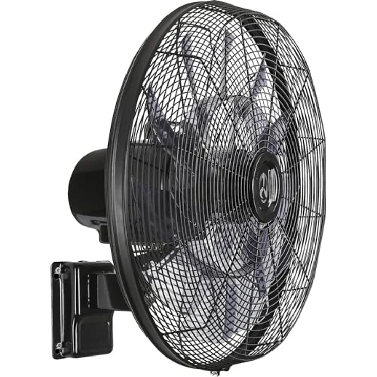 kaiserkraft Wandventilator Airos Eco Silent WALL, Ventilator, Schwarz mit 7 Drehstufen und Fernbedienung