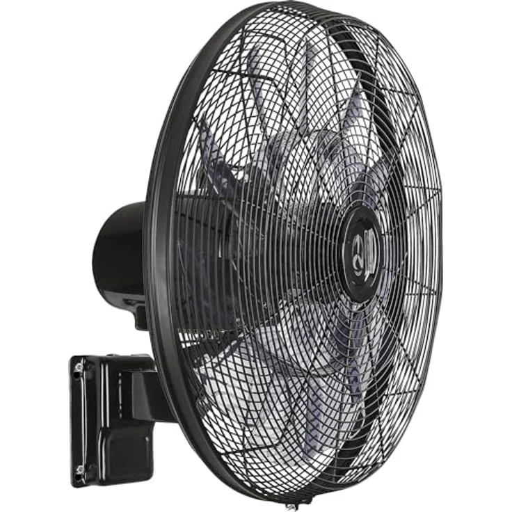 kaiserkraft Wandventilator Airos Eco Silent WALL, Ventilator, Schwarz mit 7 Drehstufen und Fernbedienung – Bild 1