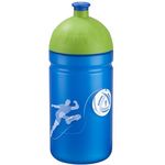 Step by Step Trinkflasche „Soccer Ben“ auslaufsicher, spülmaschinenfest, BPA-frei, für Schule, Kindergarten, heiße und kohlensäurehaltigen Getränke, 0,5L, blau - grün