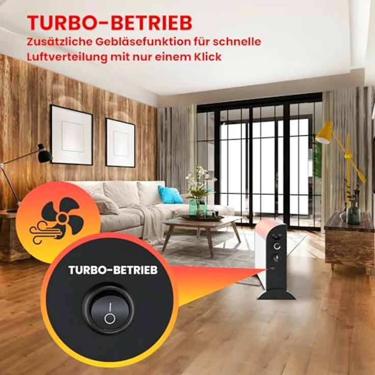Extralink EX.30318 electric space heater Indoor Black, White Convector electric space heater, Heizkörper, Schwarz, weiß – Bild 4