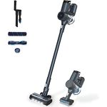 hoogo Akku-Staubsauger S5+ 3in1 | beutellos kabellos | Laufzeit bis zu 75 Min. | Handstaubsauger | Powersauger mit Beuteloption | LED Beleuchtung…