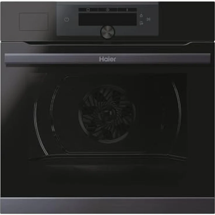 Haier HWO60SM4FS8BH Pyrolyse Backofen mit Dampfunterstützung, 8 Funktionen, Schwarz