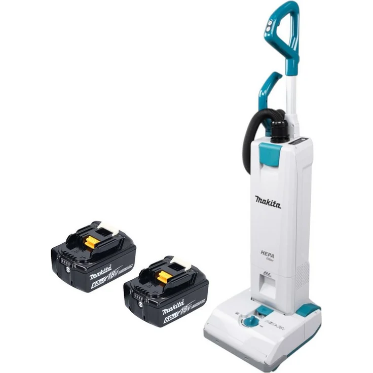 Makita DVC 560 G2, Akku-Handstaubsauger 36 V (2x 18 V), 5 l, inklusive 2x 6,0 Ah Akku – ohne Ladegerät