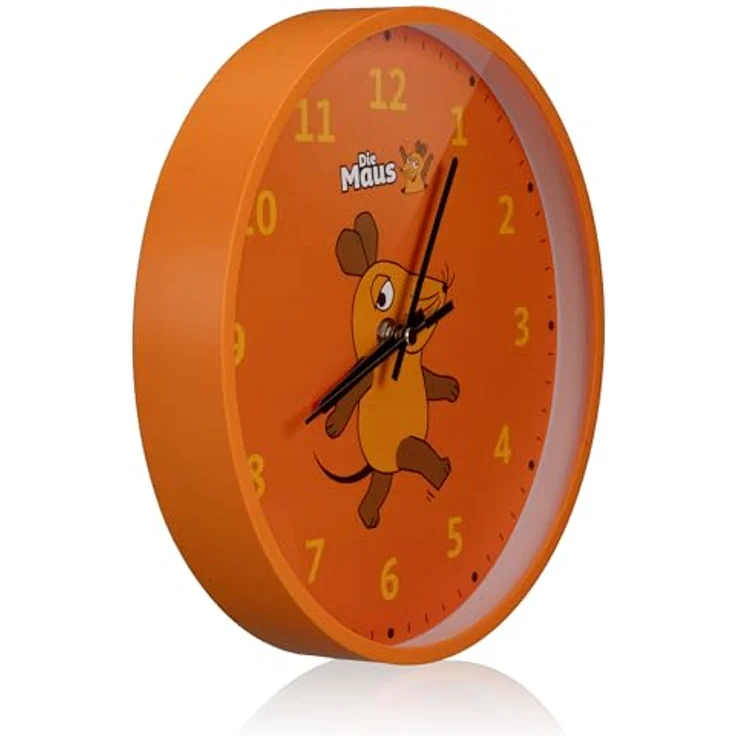 Die Maus Kinder-Wanduhr, 25 cm mit leisem Quarzuhrwerk und tollem Motiv aus „Die Sendung mit der Maus“ – Bild 3