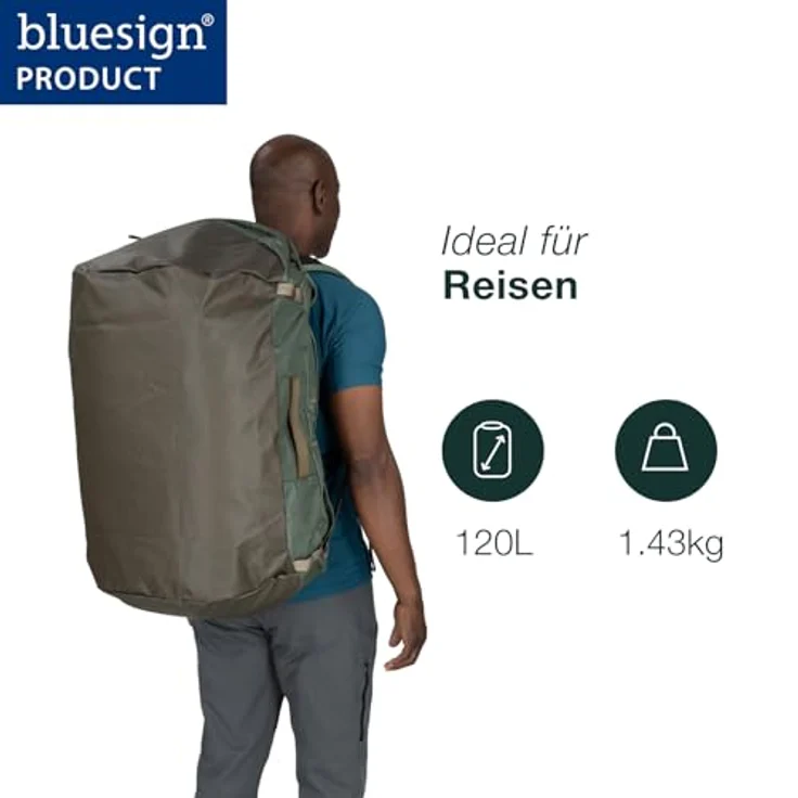 Osprey Transporter 120 Weekender Reisetasche, 82 cm x 34 cm x 51 cm, 100% Polyester, blau – Bild 2