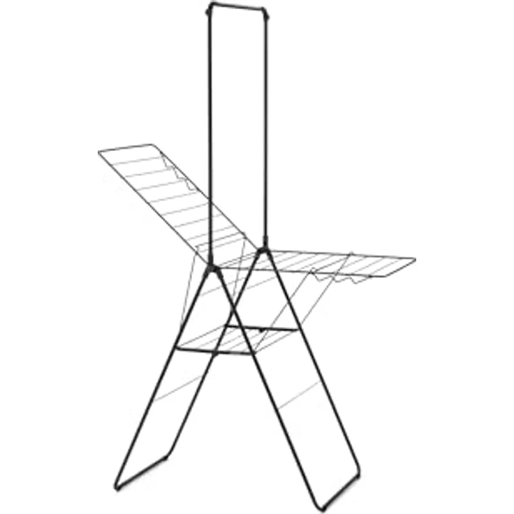 Brabantia Wäschetrockner mit Bügel, Wäscheständer, 20 Meter Trocknungsfläche, platzsparend, schwarz – Bild 1