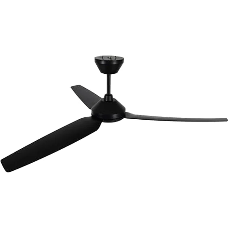 LUCCI AIR Deckenventilator Polis, 132 cm, 3 Flügel, IP55 Schutz, DC Motor mit 6 Geschwindigkeiten, Fernbedienung, Schwarz – Bild 4