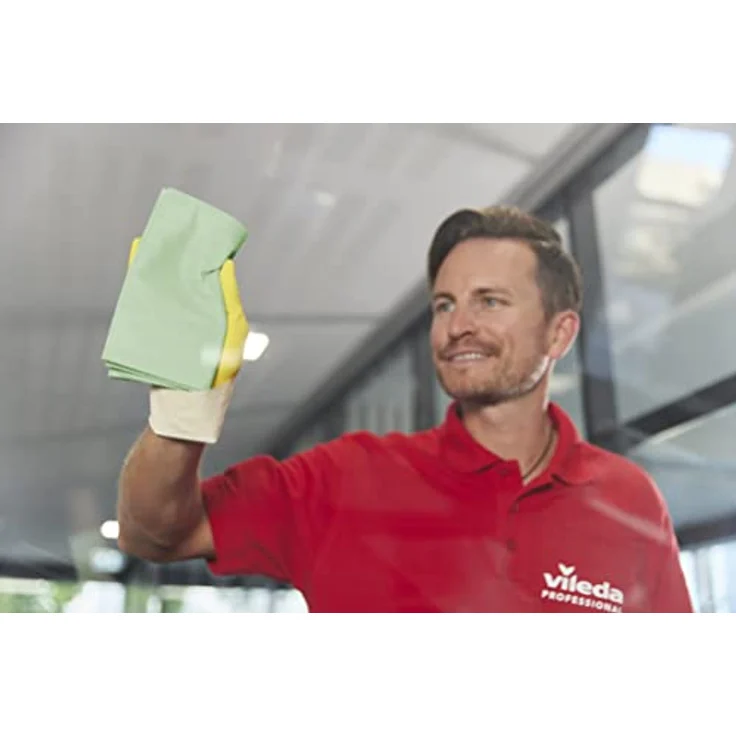 Vileda Professional r-MicronQuick grün 5 Stück/Emb, Mikrofaser-Reinigungstücher aus recycelten Materialien – Bild 2