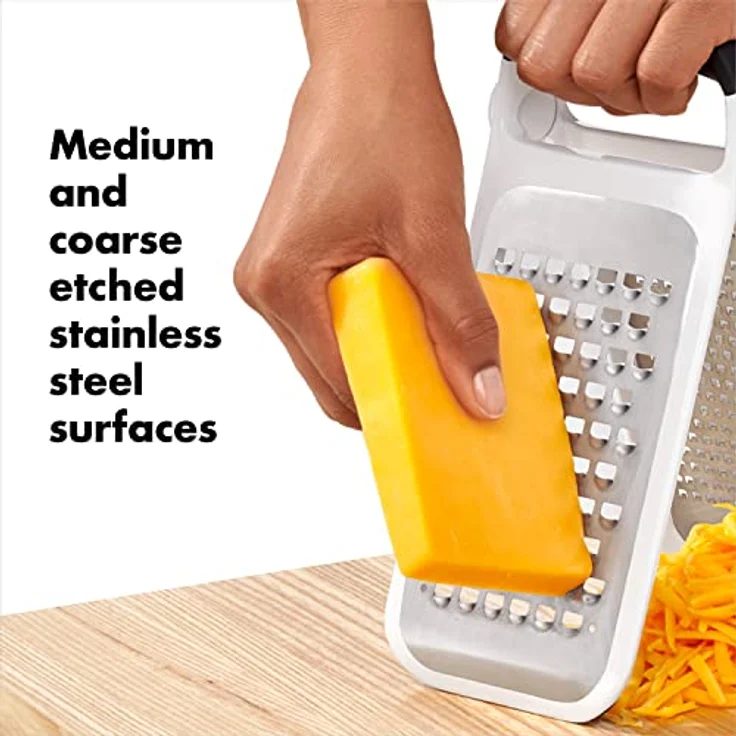 OXO Good Grips geätzte Doppelreibe aus Edelstahl - für Käse und mehr – Bild 5