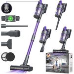 Redkey Hand-und Stielstaubsauger 85000Pa 2025, Akku Staubsauger mit 100 Minuten Laufzeit, 500 W, Ultraleiser Betrieb, HD-LED-Display, 5o% Recyclingkunststoff