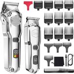 HATTEKER Haarschneider RFC676, T-Klinge Bartschneider für Herren IPX7, mit LCD-Anzeige und Reise-Lock-Key-Funktion - Preisvergleich