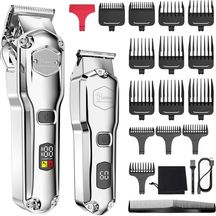 HATTEKER Haarschneider RFC676, T-Klinge Bartschneider für Herren IPX7, mit LCD-Anzeige und Reise-Lock-Key-Funktion - Preisvergleich