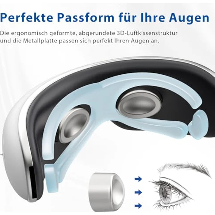 NAIPO Augenmassagegerät mit dualer Heiß- und Kältetherapie, Vibration, Luftkompressionsmassage - Technologisches und platzsparendes Design – Bild 5
