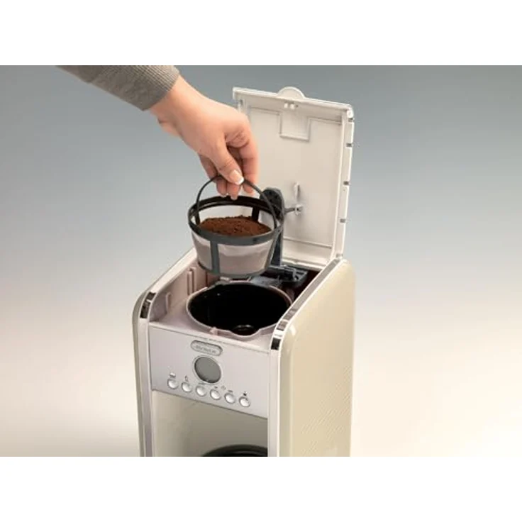 Ariete 1342-03-beige 1342 1342CR 12-Tassen-Kaffeemaschine Vintage, 2000 W, creme, Kunststoff – Bild 4