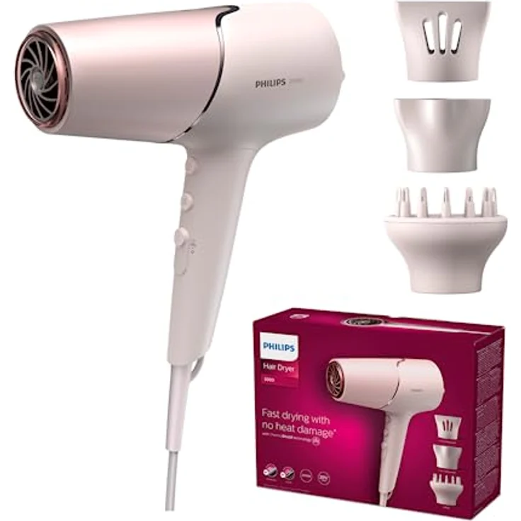 Philips Series 5000 Haartrockner mit ThermoShield Technologie - 2300W, Ionisierungsfunktion, 6 Hitze- und Geschwindigkeitsstufen (Modell BHD530/20) – Bild 1