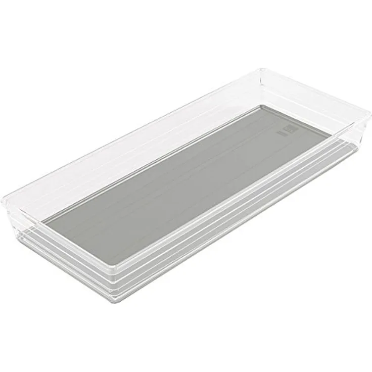 KIS Sortierbox Sistemo 15x37,5 cm in transparent-grau, Plastik, 15x37.5x5 cm