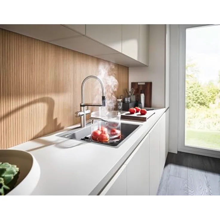BLANCO CHOICE Icona | Multifunktionale Küchenarmatur in Edelstahl satin gold | Gekühltes & sprudelndes Wasser, kochend heiß | Inkl. App zur Individualisierung – Bild 3