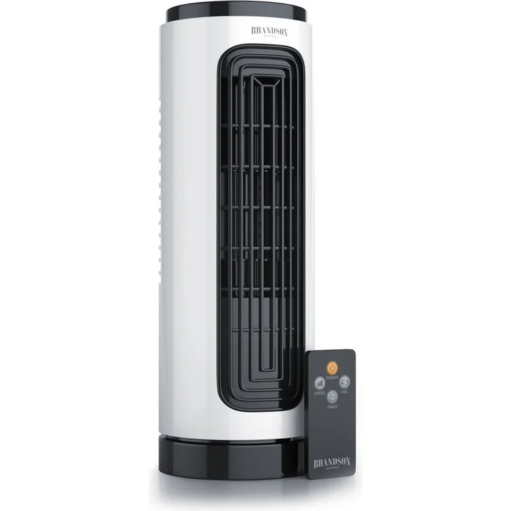 Brandson Turmventilator, Fernbedienung, Oszillation, Tischventilator 20W, kompakt, leise, Timer, weiß - Preisvergleich