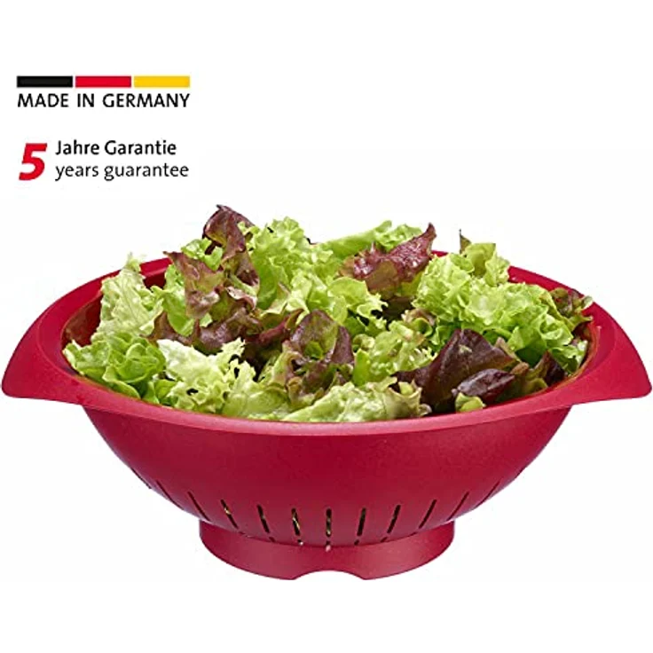 Westmark Seiher mit breitem Rand, Innendurchmesser: 25 cm, Kunststoff, Rot, 2424227R – Bild 3