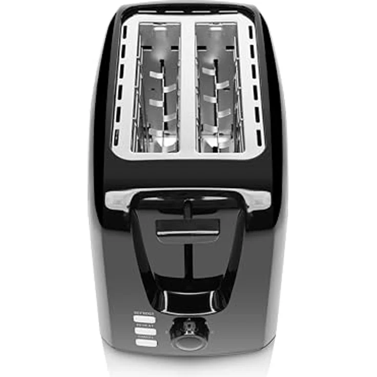 HYUNDAI Toaster TO304, 750 W, 2 Scheiben, 7 Bräunungsstufen, Krümelschublade, Stopfunktion, gleichmäßiges Toasten – Bild 3