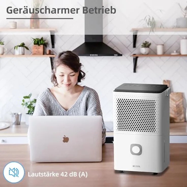 Be Cool BC10LEF2301 Luftentfeuchter 15m² 240W 10 l/Tag Weiß, Grau – Bild 3