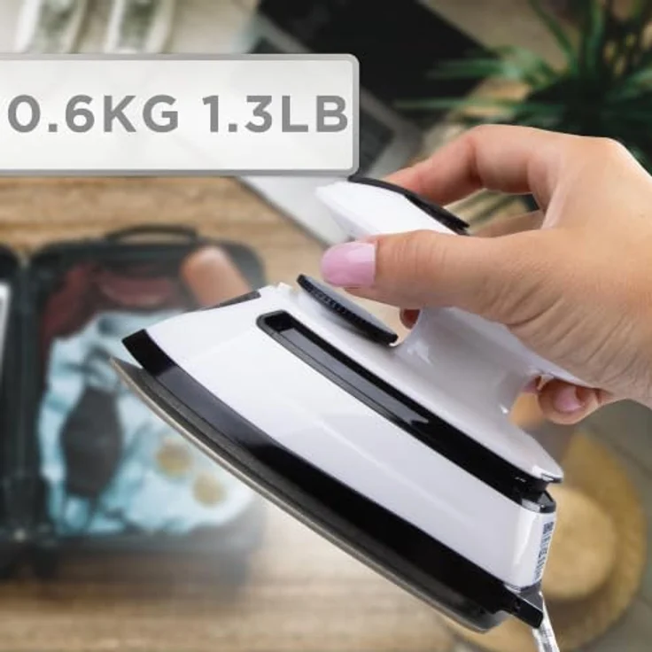 Duronic SI4 WB Mini Reisebügeleisen, 420W Dampfbügeleisen mit variabler Temperaturregelung und 2m Kabel, Schwarz-Weiß – Bild 5