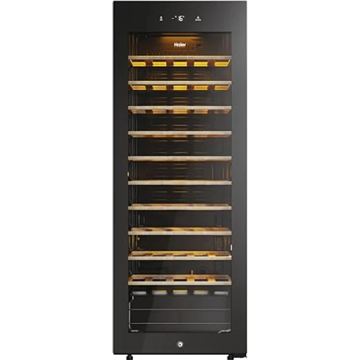 Haier HWS58GGH1 Weinklimaschrank 50 SERIE 3, max. 58 Flaschen, WiFi & hOn-App, UV-Glastür, 10 Holzablagen, LED-Beleuchtung – Bild 2