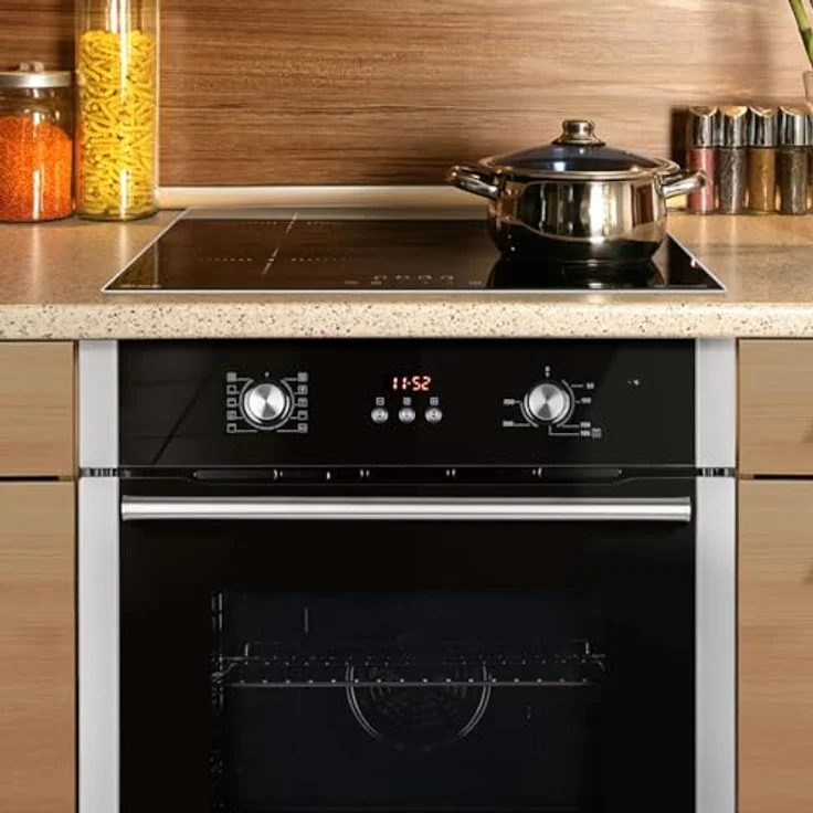 KKT KOLBE Autarkes Herdset SET8805IH859ED, 60cm Einbaubackofen BO8805SS mit Heißluft & Grill, 59cm Induktionskochfeld IH85900ED mit 4 Kochzonen, Automatik-Timer, 2-fach Wärmeschutzverglasung, Kindersicherung, Energieeffizienz A+ – Bild 2
