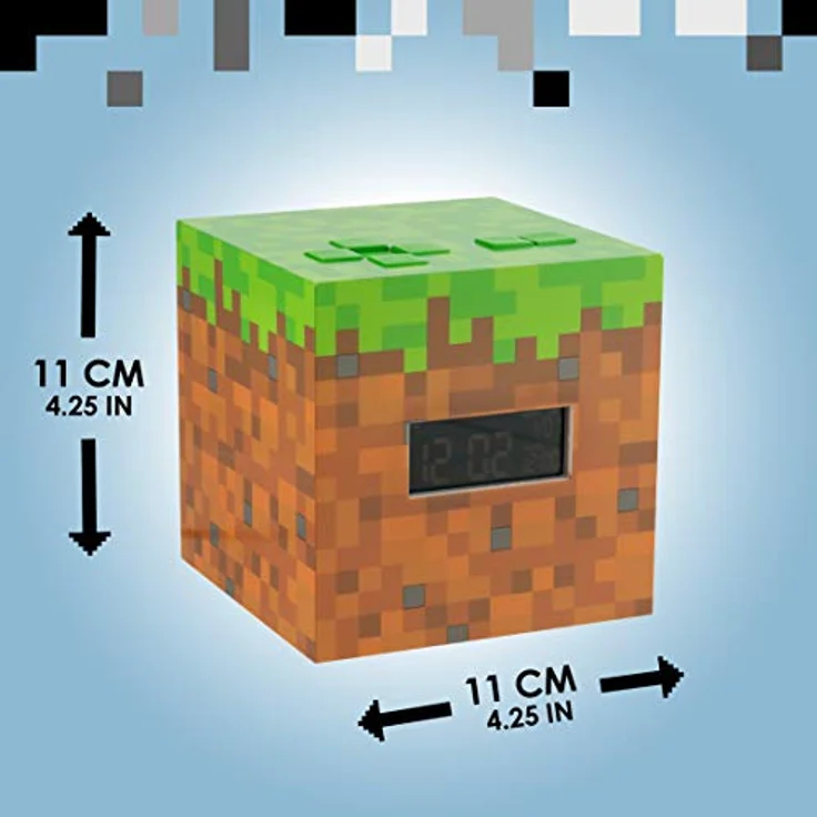 Paladone Minecraft Wecker mit Offizieller Sonnenaufgang Musik, 13 x 13 – Bild 2