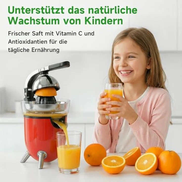 WOOX MX0217, Elektrische Tomatensaftpresse mit 100W Motor, grau und rot, ABS und Edelstahl, spülmaschinengeeignet – Bild 6