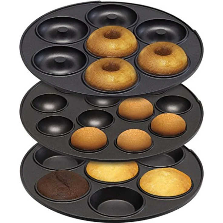 Bestron 3-in-1 Cakemaker im Retro Design, Für Donuts, Muffins und Cakepops, Sweet Dreams, Antihaftbeschichtung, 700 W, Mint – Bild 7