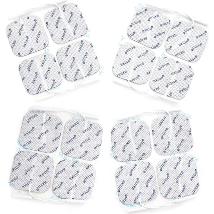 Axion Elektrodenpads 4x4cm, selbstklebende TENS EMS Elektroden mit 2mm Steckanschluss, 16 Stück для Prorelax und Promed – Bild 1