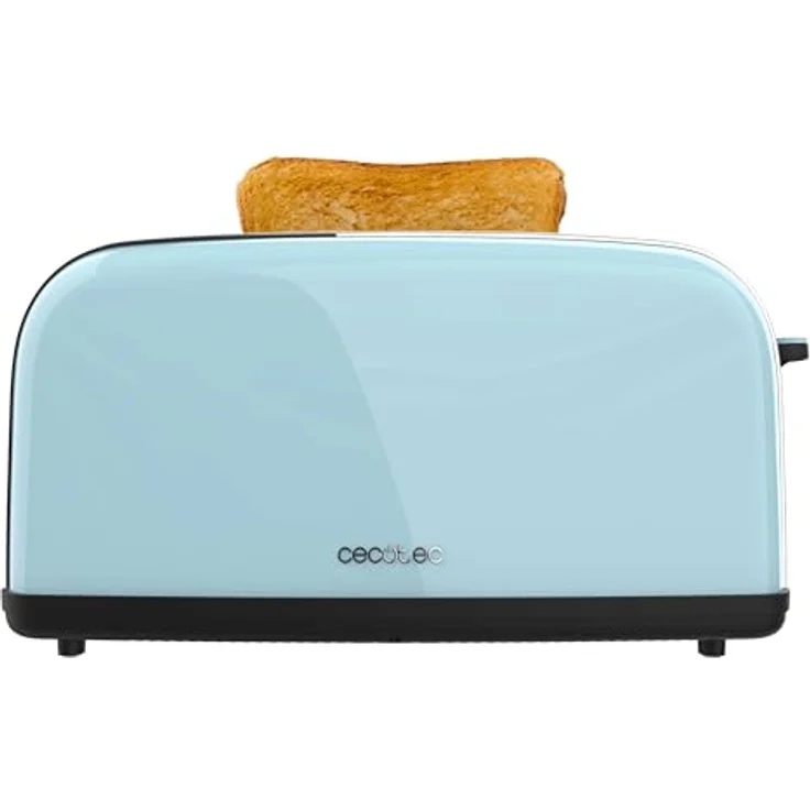 Cecotec Vertikaler Toaster Toastin' Time 850 Blue Long, 850 W, 2 Scheiben, Edelstahl, 3,8 cm breiter Schlitz, Brötchenaufsatz, Krümelschublade – Bild 3