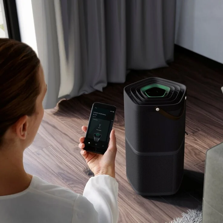 AEG AX91-404DG Luftreiniger (Beseitigt 99,9% luftgetragener Bakterien, nur 17 dB(A), Automatik-Modus, Luftqualitätsanzeige, leistungsstarke Filter, App-Steuerung, bis 92 m² Raumgröße, dunkelgrau) – Bild 6