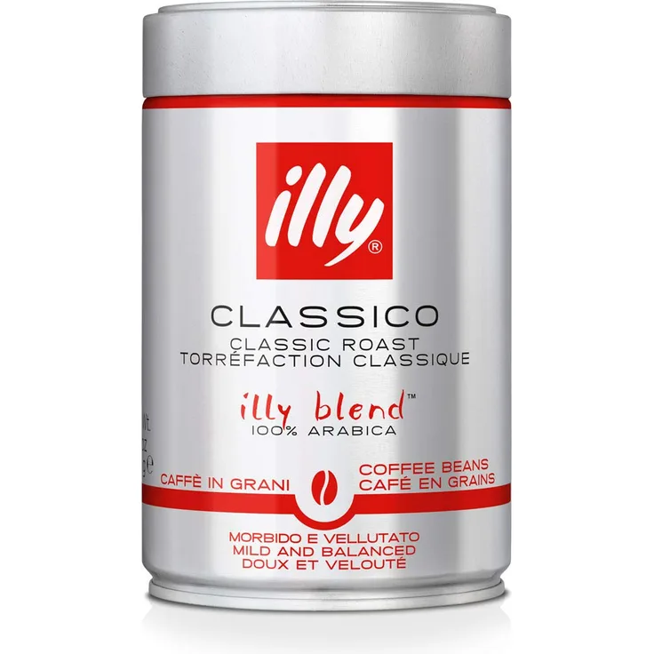 Illy Espresso, 100% Arabica Kaffee, ganze Bohnen, mittlerer Röstgrad, Dose, 250g