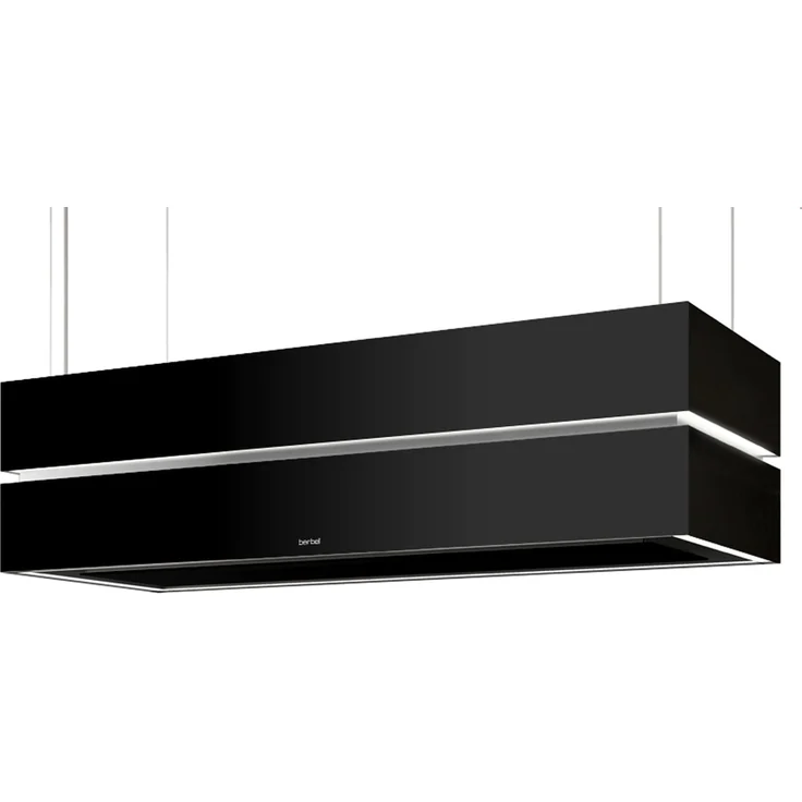 Berbel Skyline Edge Base BIH 100 SKE-B, Deckenlifthaube 100 cm, Schwarz, mit wartungsfreiem permalyt® Umluftfilter und 1300 m³/h Lüfterleistung