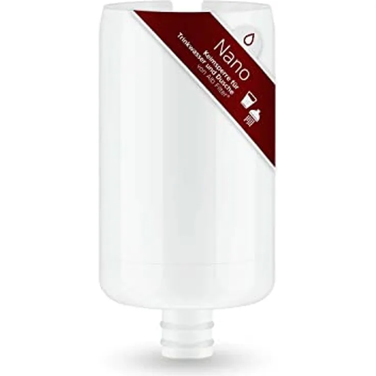 Alb filter Nano, Wasserfilter für Trink- und Duschwasser, Weiss, 0.1 µm Hohlfasermembran, effektiver Schutz vor Mikroorganismen