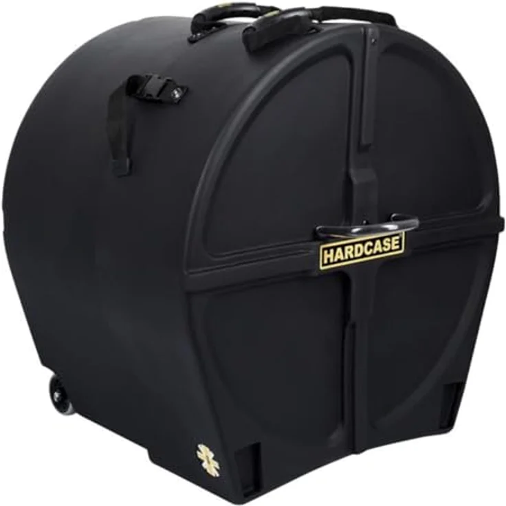 Hardcase HN22B Bass Drum Case 22", wasserdichter Koffer mit 61 cm Tiefe, robusten Gummirollen und Schaumstoff Pads – Bild 1