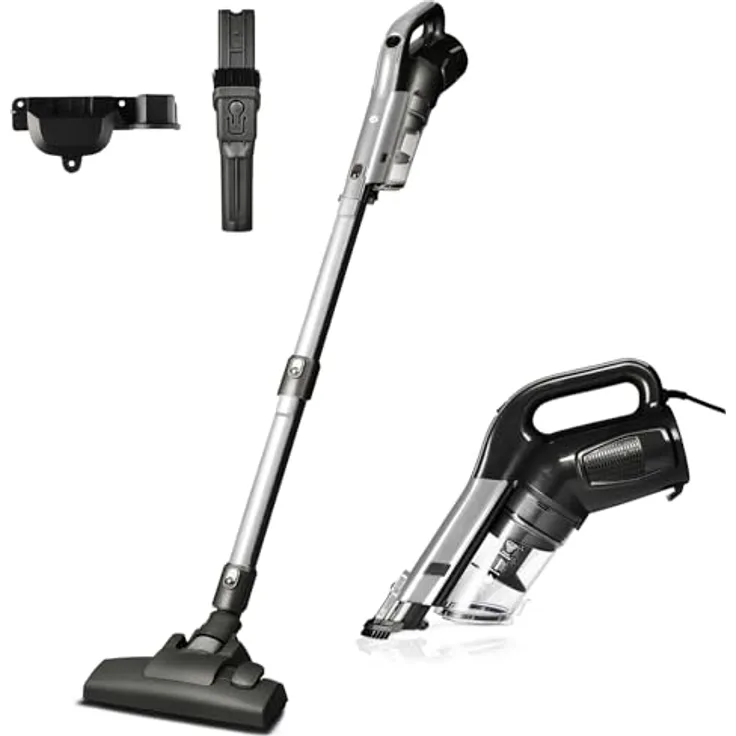 Balter Vento H3, Handstaubsauger mit 600W, beutellos, modulares Saugrohr, 7m Kabel, Silber