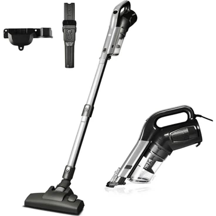 Balter Vento H3, Handstaubsauger mit 600W, beutellos, modulares Saugrohr, 7m Kabel, Silber – Bild 1