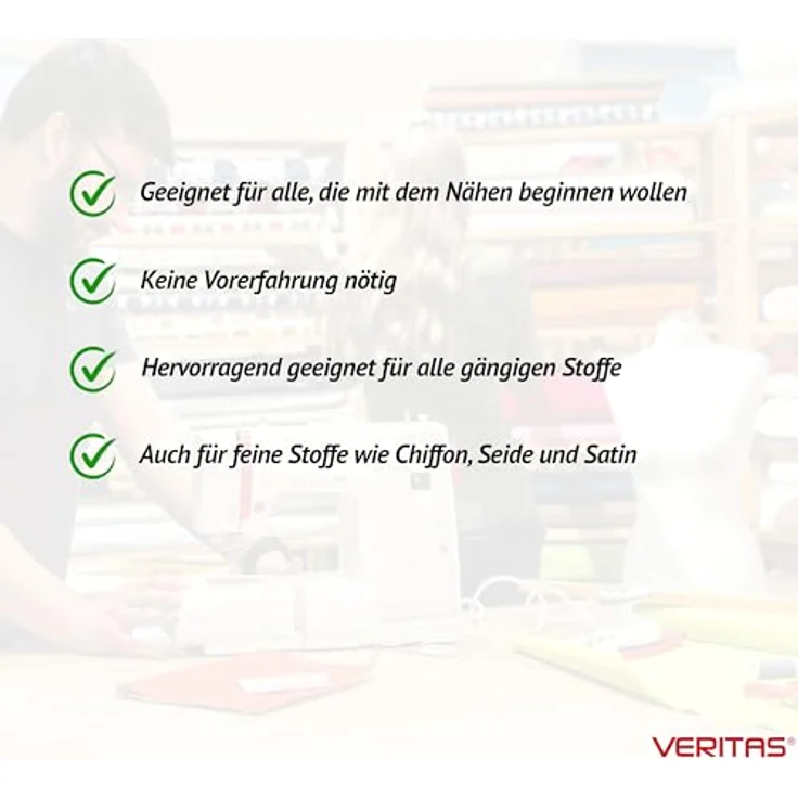 Veritas Nähmaschine Emily Freiarm-Nähmaschine, weiß – Bild 2