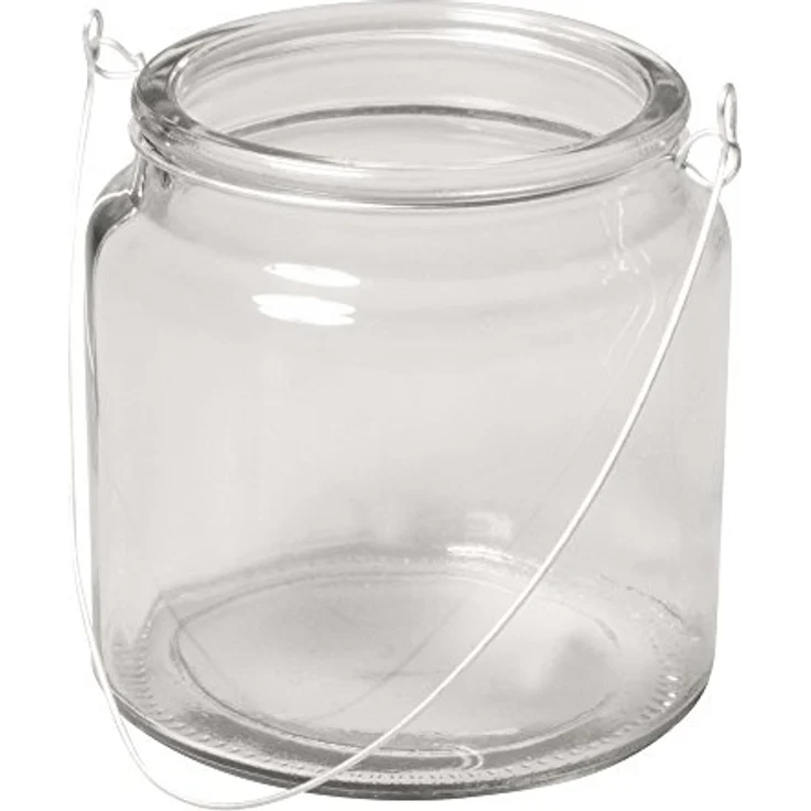 Rayher Glasgefäß mit Henkel, 10 cm Ø und 10 cm Höhe, bleifrei und lebensmittelsicher für Einkochen und Vorratshaltung