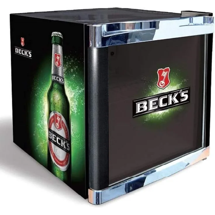 CUBES Table Top Kühlschrank Getränkekühlschrank 48 Liter Thermostat EEK: E CC240EW, Schwarzer Minikühlschrank mit 39 dB Geräuschpegel