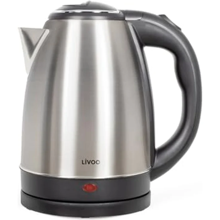 LIVOO Wasserkocher DOD207 Edelstahl Wasserkocher, 1500 W, 360°-Steckersockel, rostfreier Edelstahl – Bild 1