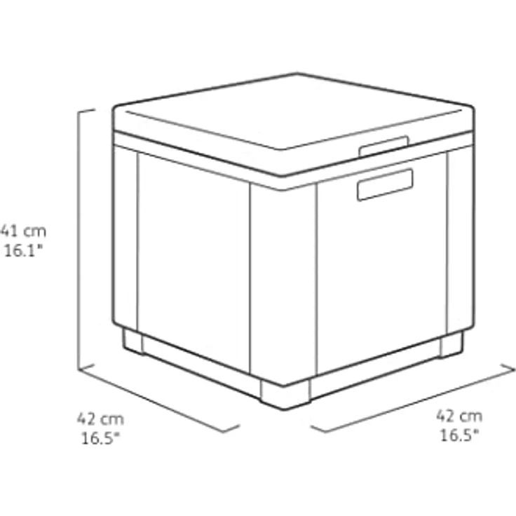 Allibert Beistelltisch-Kühlbox Ice Cube 40 Liter, graphit – Bild 2