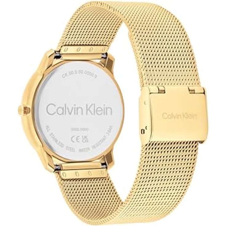 Calvin Klein Quarzuhr CK ICONIC 35 mm 25300016, Damenuhr mit Edelstahlarmband, schwarz- und goldfarben – Bild 3