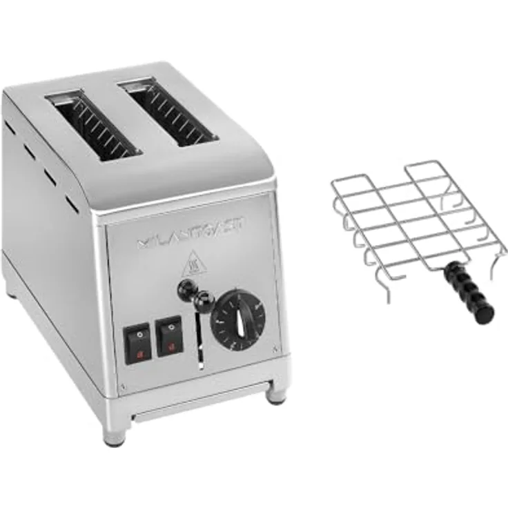 Milan Toast Edelstahltoaster 7200 mit Brötchenaufsatz, Vorteilsset für das perfekte Frühstück
