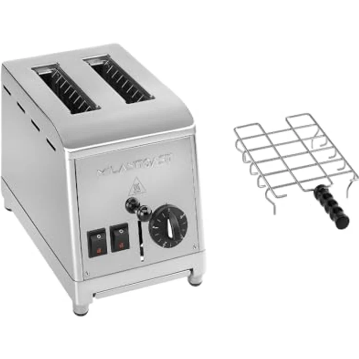 Milan Toast Edelstahltoaster 7200 mit Brötchenaufsatz, Vorteilsset für das perfekte Frühstück – Bild 1